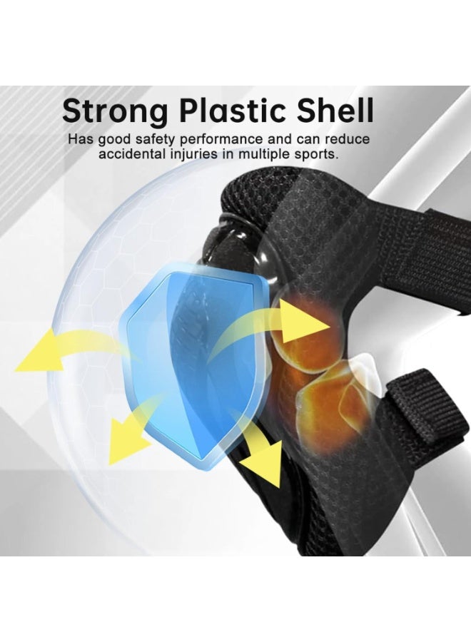 اسرلي وايت طقم واقيات الركبة (6 قطع) - يتضمن زوجًا واحدًا من واقيات الركبة، وزوجًا واحدًا من واقيات الكوع، وزوجًا واحدًا من واقيات المعصم. مصمم للتزلج على العجلات، وركوب الدراجات، وركوب الخيل، والتزلج على العجلات. - Image 4